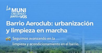 Comenzó la urbanización y limpieza en el Barrio Aeroclub